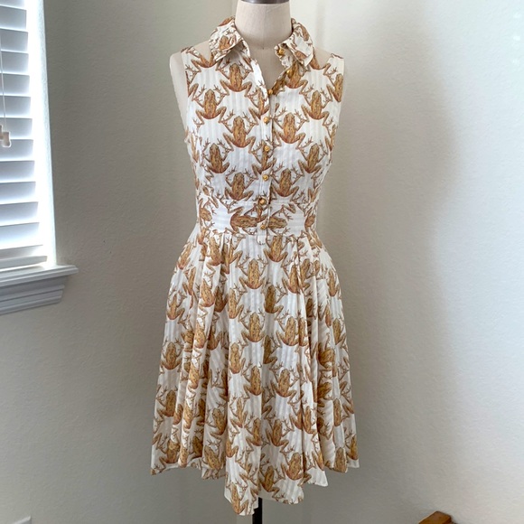 Anthropologie Dresses & Skirts - Southern Chorus Anthropologie Leifsdottir Frog dress sz 4 EUC